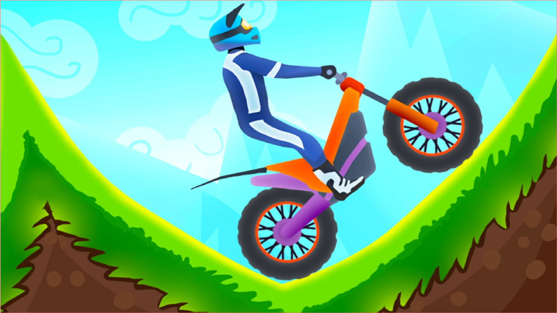 hill climb on moto bike