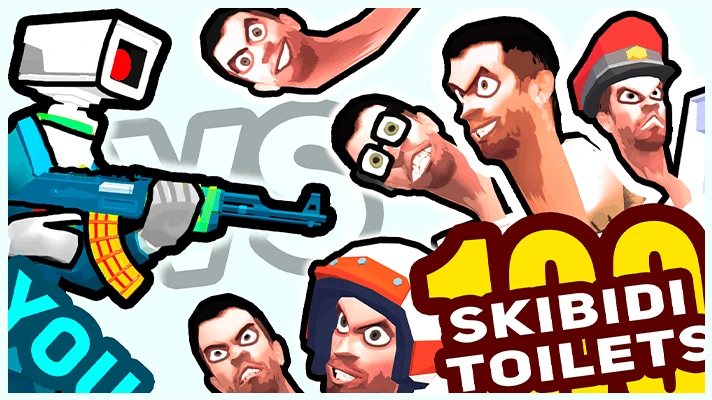 you vs 100 skibidi toilets